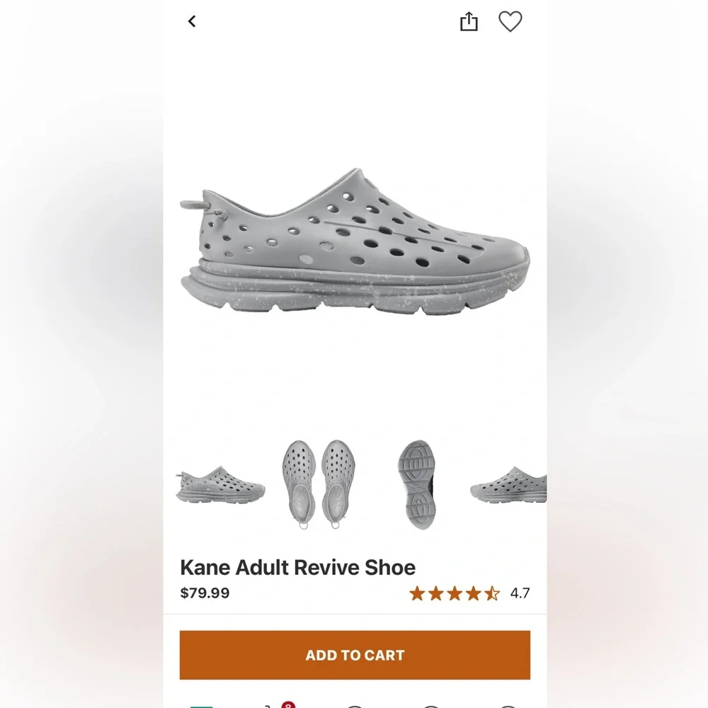 Kane Revive Shoe Recovery Slip On Men 12 Gray / Stone - Picture 4 of 14